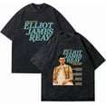 thumbnail image 2 of Elliot James Reay Tour Merch Dirtyfit T-shirt Short-Sleeved Washed Denim Fashion Loose Summer Cotton Stylish Design Tee, 2 of 7