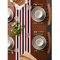 thumbnail image 4 of Table Runner Dresser Scarf 13 x 36 Inch Red Black White Stripes Minimalist Abstract Vertical Striped Table Runners Non-Slip Heat Kitchen Dining Table Decor for Indoor Outdoor Home Party Decoration, 4 of 7