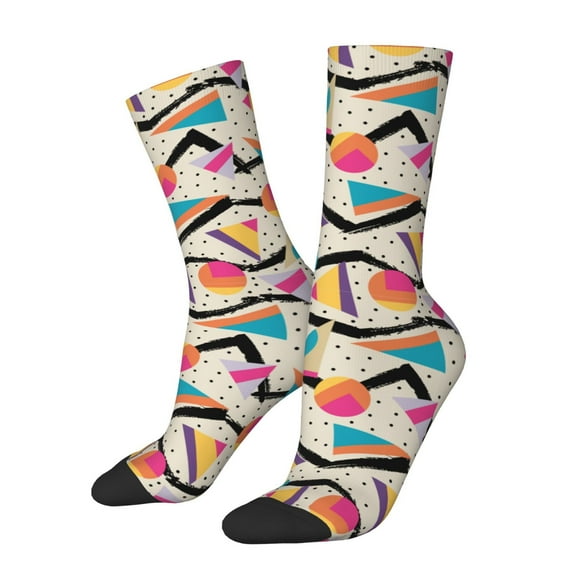 80s 90s Funny Cool Athletic Sport Novelty Socks Casual Dress Crew Socks For Women Men