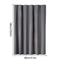 thumbnail image 2 of Fabric Shower Curtain or Liner Extre, Hotel Quality, Thermal Insulated, Machine Washable (Dark Gray, 32"x71"), 2 of 6