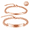 Rose Gold, variant on 2 Pack Stainless Steel Bar Bracelets, Smooth Engravable Couple Bracelets, Laser Customizable Fashion Jewelry Accessories in Silver Gold Black Rose Gold