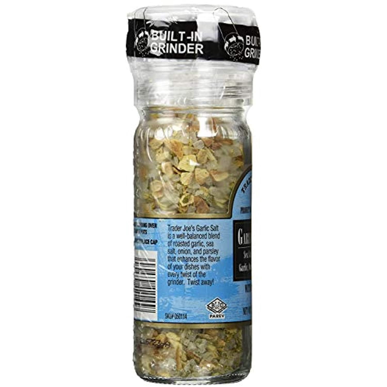 Tj Garlic Salt With Grinder 2.46 Oz, (4-Pack)