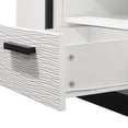 thumbnail image 4 of Sda 71 Inch TV Media Console- Door Cabinets- Drawers- Black Handles- White, 4 of 5