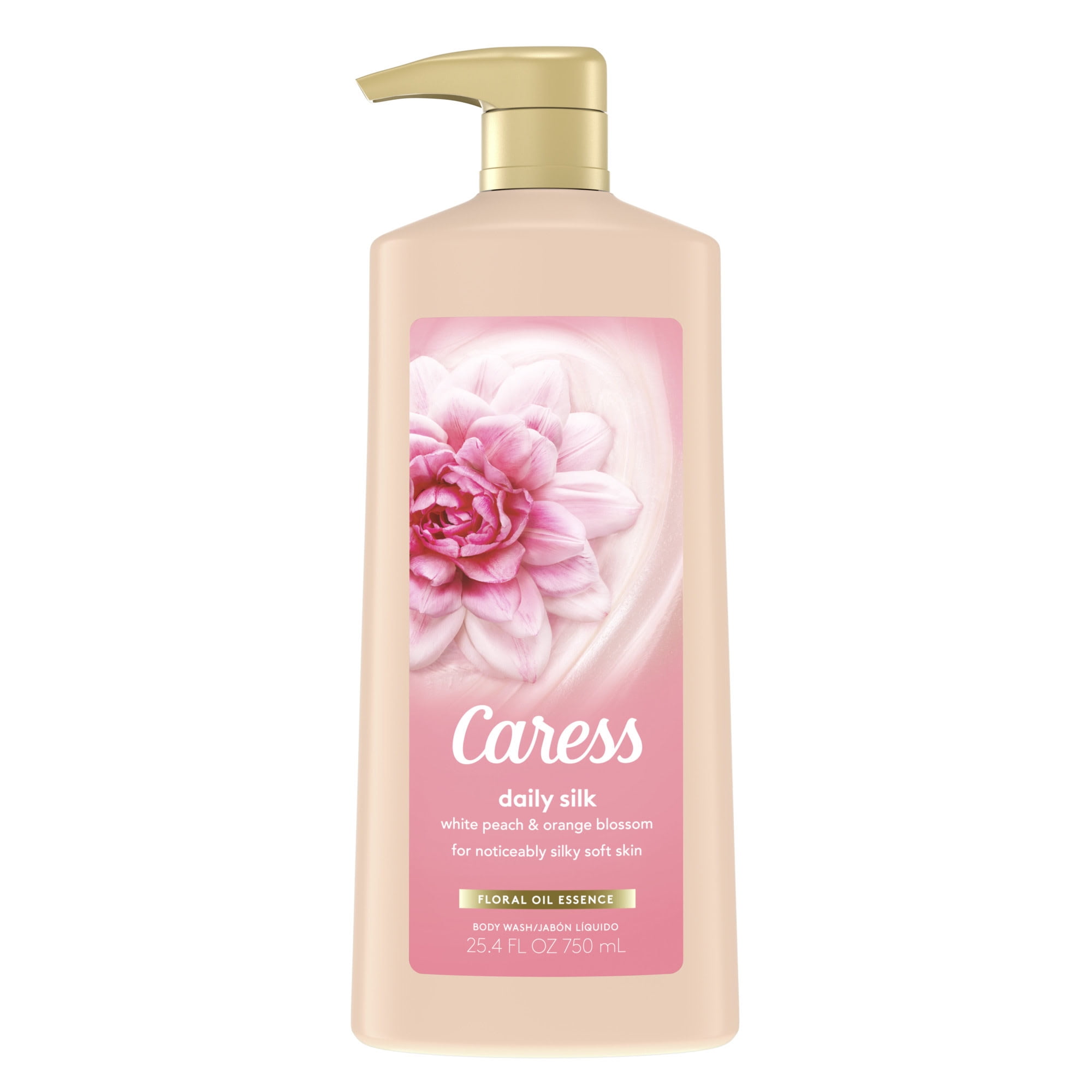 Caress Body Wash with Pump Daily Silk With Silk Extract For Noticeably Silky 25.4 oz