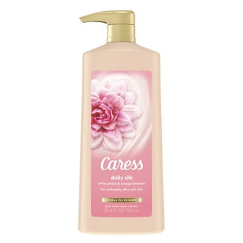 Caress Body Wash with Pump Daily Silk With Silk Extract For Noticeably Silky 25.4 oz
