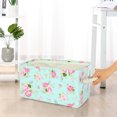 thumbnail image 6 of Unique Bargains Foldable Canvas Fabric Storage Bins Basket Clothing Storage Light Blue-S, 6 of 8