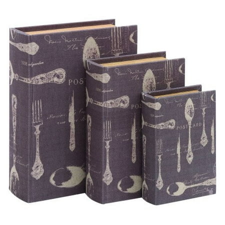 Woodland Imports Paris Dining Theme Book Box (Set of 3)