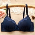 thumbnail image 2 of Womens Bras,Pure Color Lace Sexy No Steel Ring Gathered Adjustable Mid-Thin Girl Bra(75B-85B), 2 of 2