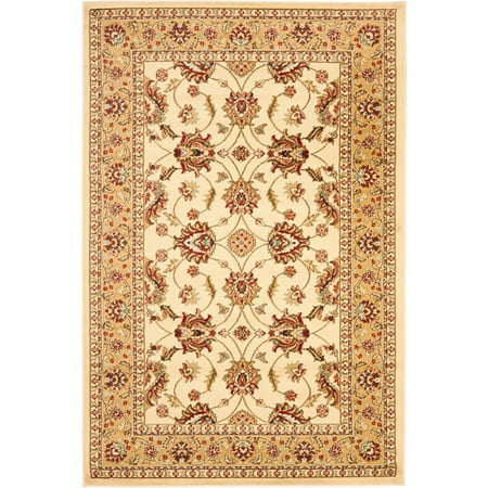 SAFAVIEH Lyndhurst Miah Floral Border Area Rug  Ivory/Beige  4  x 6 Lyndhurst Rug Collection. Luxurious EZ Care Area Rugs. The Lyndhurst Collection features luxurious  easy care  easy-maintenance area rugs made to add long lasting charm and decorative beauty even in the busiest  high traffic areas of the home. Hand tufted using a blend of soft yet durable synthetic yarns styled in traditional Persian florals  interwoven vines and intricate latticework. Use the Lyndhurst rugs in your home for an elegant and transitional upgrade.
