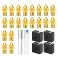 thumbnail image 1 of 3d Printer Nozzles 0.4mm Mk8 3 Nozzles 20 Pcs With 4pcs Heater Block Silicone Covers,for 3 V2 With Banmo, 1 of 5