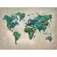 thumbnail image 2 of Zheng, James 14x12 Gold Ornate Wood Framed with Double Matting Museum Art Print Titled - Wonderful World MAP, 2 of 4