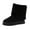 Black, variant on Luxalzxs Winter Snow Boots for Women Mid Calf Faux Suede Fleece Lining Memory Foam Winter Warm Shoes