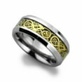 thumbnail image 2 of Women's 8MM Comfort Fit Tungsten Carbide Wedding Band Celtic Dragon Enlaid Ring (7 to 14), 9, 2 of 5