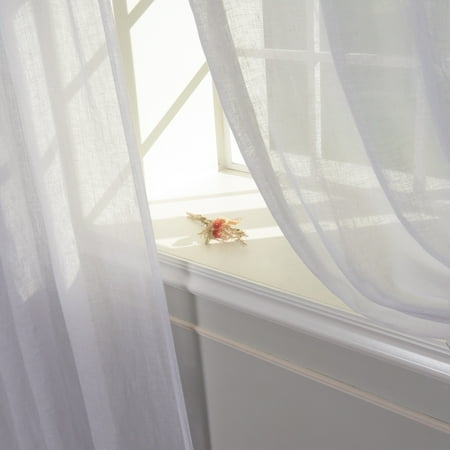 Aurora Home French Linen Tie Top 90 Gsm Single Curtain Panel