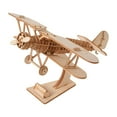 thumbnail image 1 of KLKCMS 3D Wooden Puzzle Biplane Model Cute Handmade for Office Living Room Children, 1 of 9