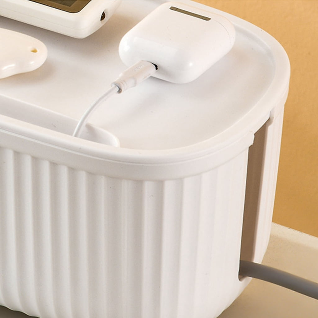 Elegant Cord Management Container Power Strips Cables Storage Solution for Home