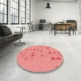 thumbnail image 4 of Ahgly Company Machine Washable Indoor Rectangle Transitional Light Coral Pink Area Rugs, 6' x 9', 4 of 7
