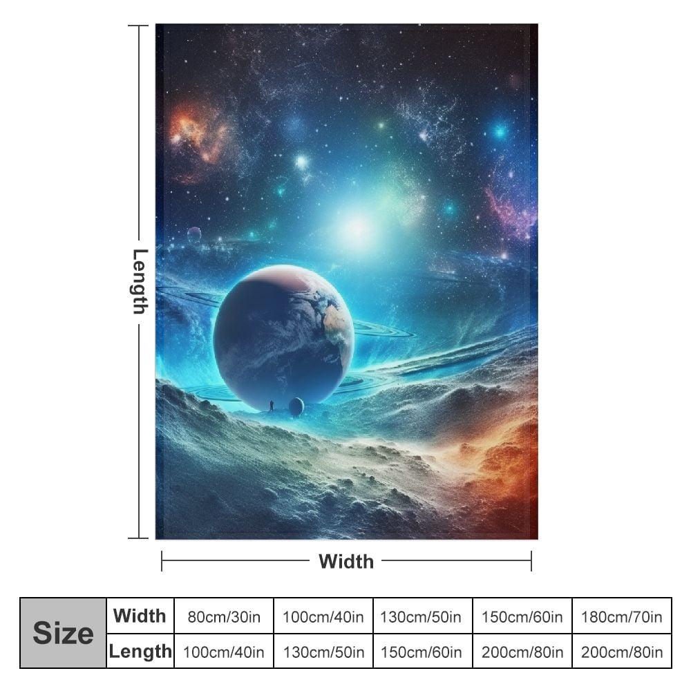 PRATYUS Galaxy Stars Hologram Flannel Throw Blanket for Sofa Couch, Cozy and Long-Lasting All Seasons Super Soft Blanket 60x80in