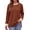 Caramel, variant on Crewneck Sweatshirts for Women Side Split Long Sleeve Shirts Fashion Fall Womens Tops