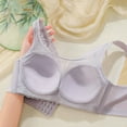 thumbnail image 6 of ZHENHONG The New Smoothing Adjustment Wide Straps Gathered Collect Vice Breasts Large Breasts Show Small Large Size Large Cup Bra Female Wireless Bras for Women, 6 of 8
