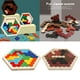 thumbnail image 2 of Rompecabezas Tangram de madera hexagonal, rompecabezas chinos 3D, rompecabezas de mesa, juguetes para jugar multicolor, 2 of 9