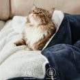 thumbnail image 5 of U by Bedsure Sherpa Fleece King Size Navy - Thick and Warm, Soft Fuzzy Large Blanket, 108x90 inches, 5 of 9