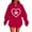 Red, variant on Fanxing Womens Plus Sweatshirts & Hoodies Cute Heart Graphic Oversized Hooded Sweatshirts Fall Winter Fashion Teen Girl Pullover Black 3XL