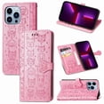 thumbnail image 1 of Funda Cartera FOXDOCK para iPhone 13 ProMax , Flip PU con Relieve de Gatos y Perros, Tarjetero y Soporte, 1 of 6