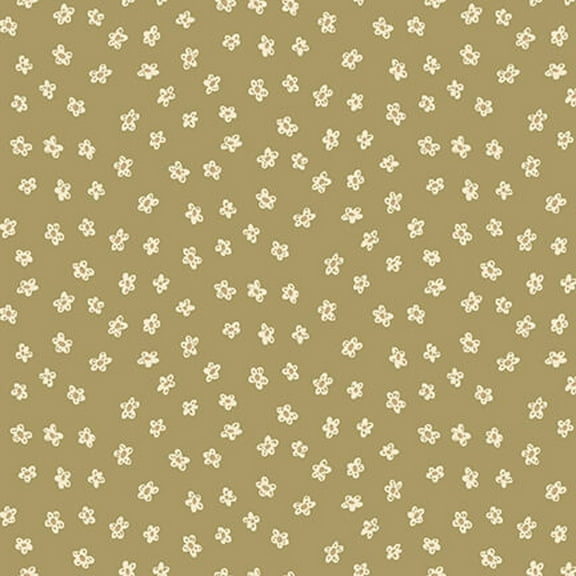 Henry Glass Market Garden Daisy Toss Green Cotton Fabric By The Yard