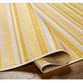thumbnail image 5 of BoutiqueRugs Grian Contemporary Geometric Runner Rug - Modern Minimalist Striped Carpet for Hallway, Patio, Terrace - Outdoor Safe - Yellow, Mustard, Cream - 2'7" x 10', 5 of 8