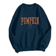 thumbnail image 3 of Holzkary Sweatshirts for Women Hoodies Pumpkin Season Sweatshirt Atumn Crewneck Tops Thanksgiving Pullover Graphic Printed Pullover Top Comfy Fall Winter Outfits Clothes 2025 Fashion Dark Blue Xl, 3 of 9