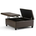 thumbnail image 2 of Simpli Home Ellis Storage Coffee Table Ottoman in Chocolate Brown, 2 of 6