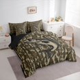 thumbnail image 3 of Castle Fairy Big Bass Fish Bedding Comforter Set,Vintage Camouflage Queen Bedding Sets, 3 of 8