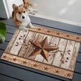 thumbnail image 3 of 2x3 Ft Entryway Area Rug, Vintage Texas Star Wooden Kitchen Rug Runner Washable Floor Mat, Farmhouse Berry Country Non Slip Indoor Door Mat Throw Carpet for Bathroom Living Room Bedroom, 3 of 8