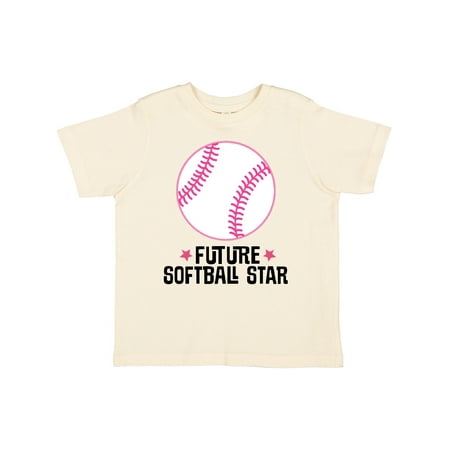 

Inktastic Future Softball Star Sports Gift Toddler Toddler Girl T-Shirt