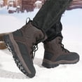 thumbnail image 6 of YOURDIARY Men's Ankle-High Waterproof Hiking Boots Snow Boots Outdoor Shoes Trekking Trails Faux Fur Lined, 6 of 8