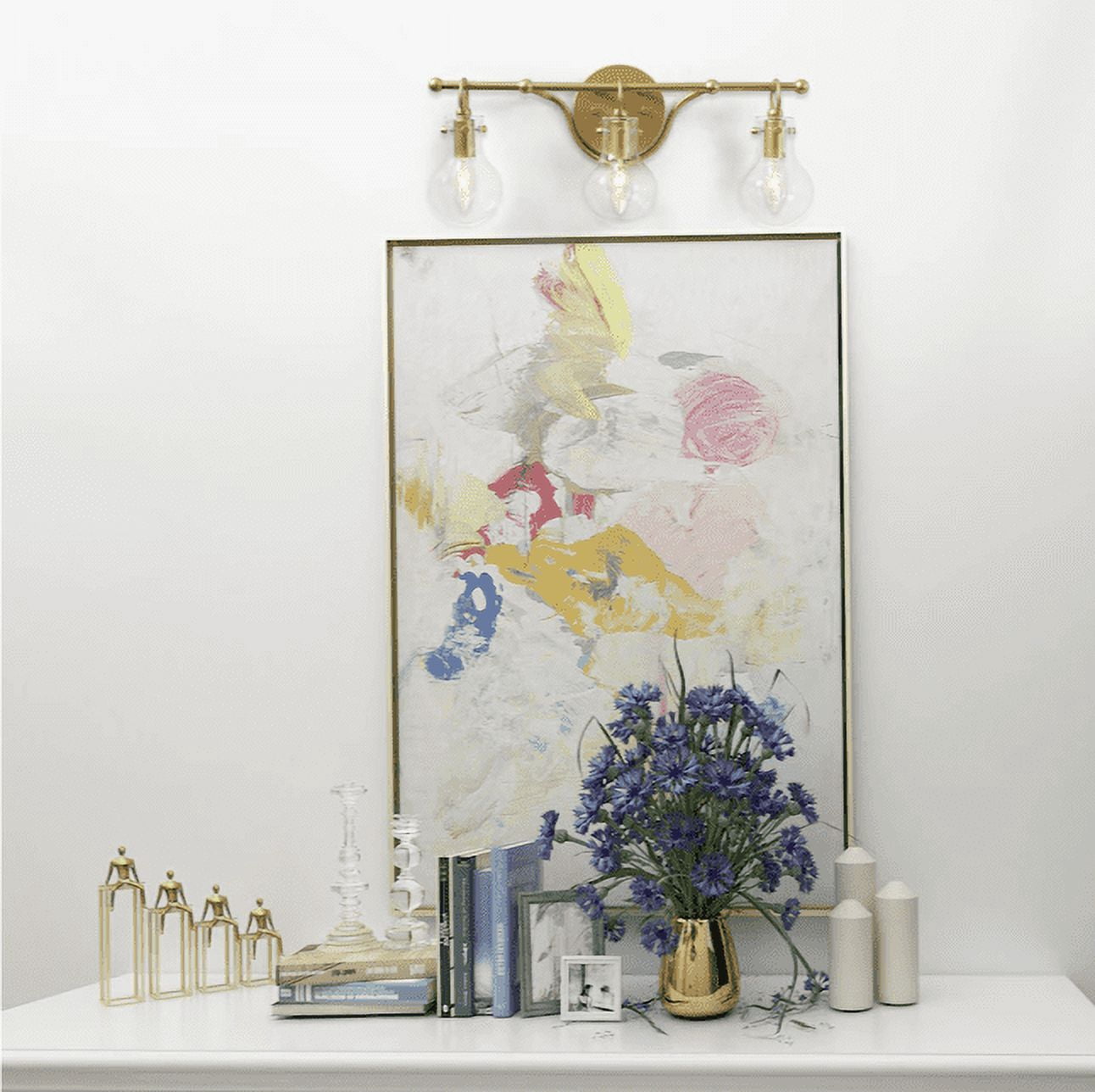 LNC Bathroom Vanity Lighting Fixtures Modern Gold Wall Sconce 3-Lights