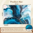 thumbnail image 3 of Wallpaper Luxury blue abstract marble liquid ink art painting Peel and Stick Wall Murals 69"H x 96"W Removable PVC Wall Paper Self-Adhesive Wall Paintings Art Decor for Bedroom Living Room, 3 of 7
