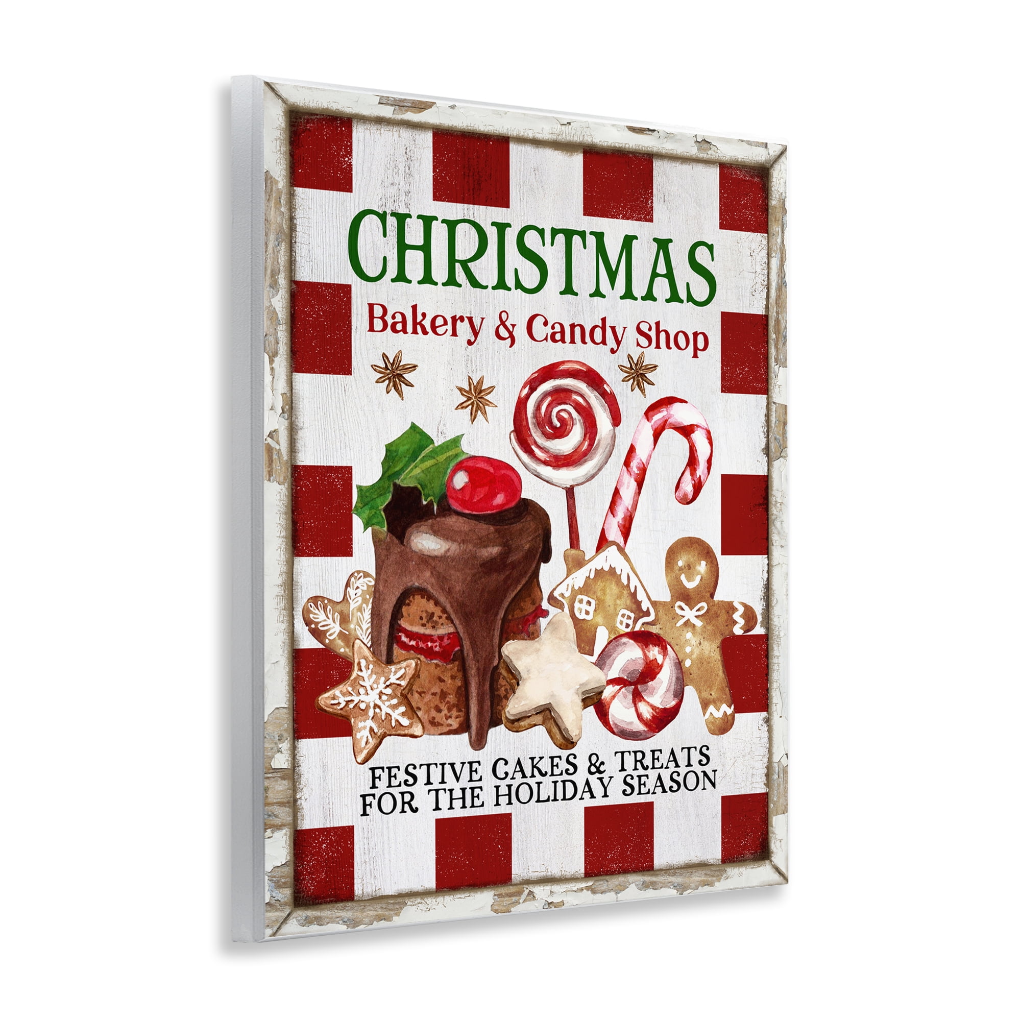 Stupell Industries Christmas Bakery & Candy Holiday Painting Unframed Art Prints Wall Art, 11 x 14