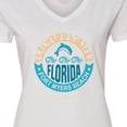 thumbnail image 4 of Inktastic Fort Myers Beach Florida Vacation Women's V-Neck T-Shirt, 4 of 5