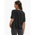 thumbnail image 4 of Womens T-Shirts Loose Fit Crewneck Short Sleeve Summer Casual Blouse Tee Tops, 4 of 4
