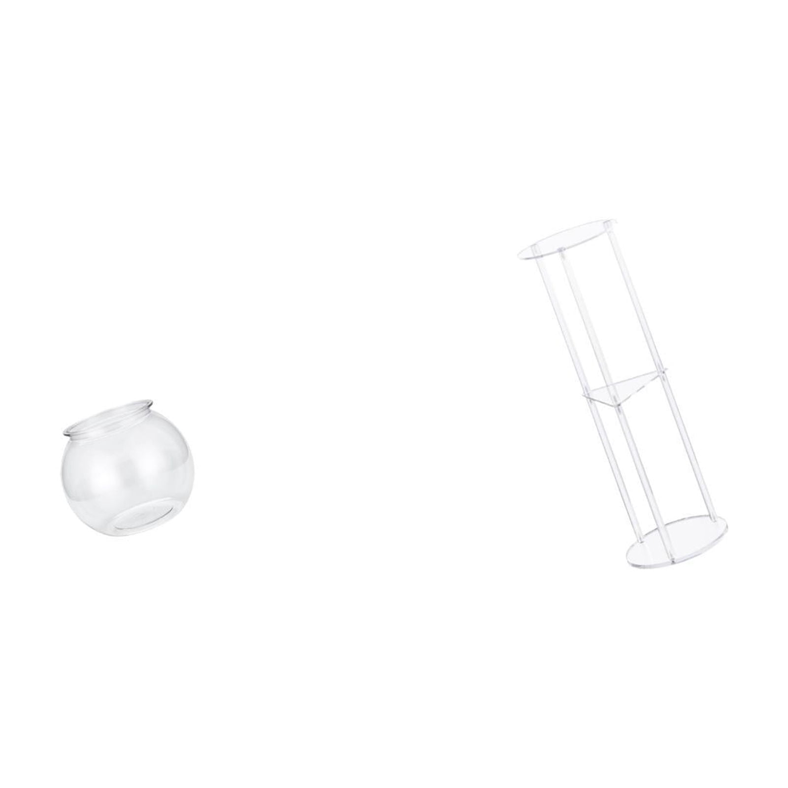 Desktop Aquarium Tank Transparent Acrylic Fish Bowl Vase Space Saving Design for Living Room Office Decor