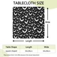 thumbnail image 2 of Black Halloween Bat Silhouettes Square Fitted Tablecloth with Elastic Edge,Square Table Cover,Washable Elastic Table Cover for Home Kitchen Party Decor 34"x34", 2 of 6
