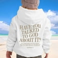 thumbnail image 4 of LIUJUNSHOP Boys Girls Christian Hoodies Long Sleeve Bible Verse Graphic Hooded Sweatshirt with Pockets Kids Pullover Tops White 12-13 Years, 4 of 7