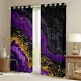 thumbnail image 2 of jejeloiu Purple Gold Black Black Out Curtains,Marble Fulid Art Curtains Pack of 2 (42x63 Each),Modern Aesthetic Art Bedroom Curtains For Adults,Ltra Soft Home Decor, 2 of 6