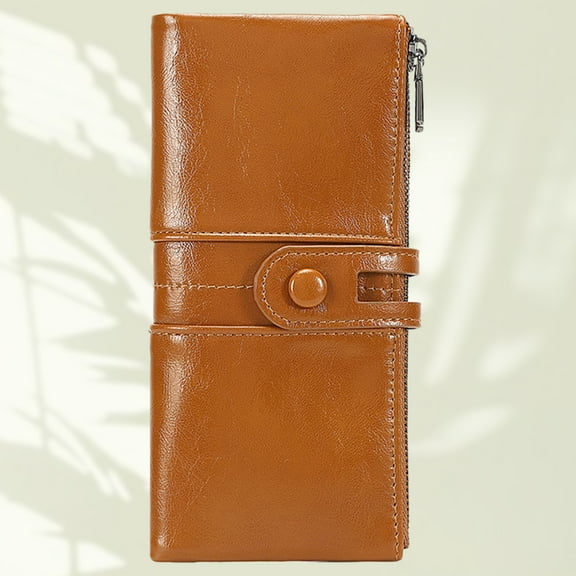 WORGEOUS Antique Style Coin Purse for Women in Khaki Color Made of Plastic with Smooth Zippers 1 Pc