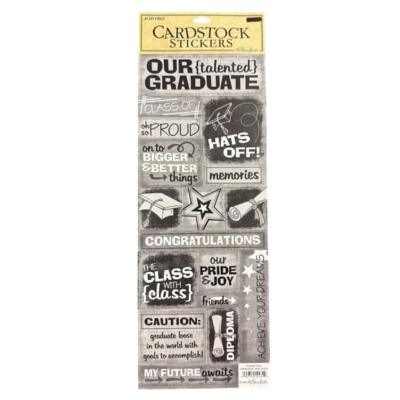School Graduate Cardstock Sticker Sheet