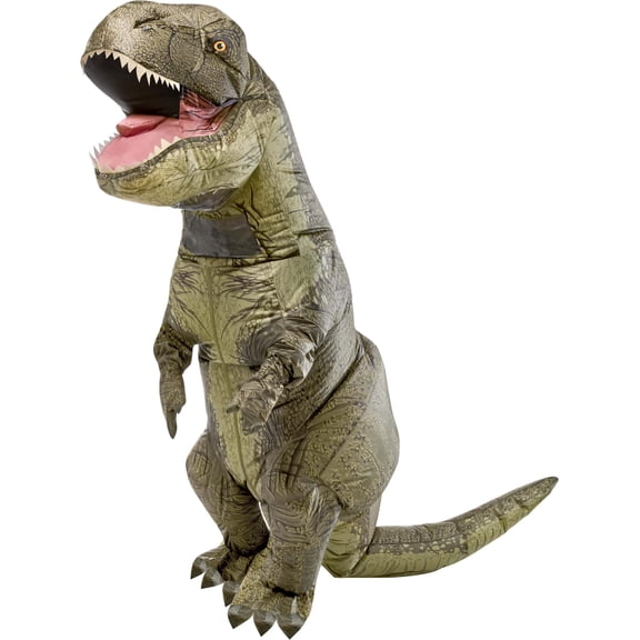 Jurassic World T-Rex Inflatable Halloween Costume for Adults, Unisex One Size Fits All (28-42), by Rubies