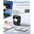 thumbnail image 5 of Impresora de etiquetas Phomemo M110: impresora de etiquetas de código de barras con Bluetooth, impresora térmica portátil para pequeñas empresas, direcciones, códigos de barras, logotipos, ropa, corre, 5 of 5
