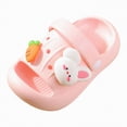 thumbnail image 3 of kpoplk Kids Cloud Slides Boys Girls Pillow Slippers – Slip-On Slide Sandals, Summer Beach Pool Shoes, Indoor and Outdoor(Pink,5.5), 3 of 7